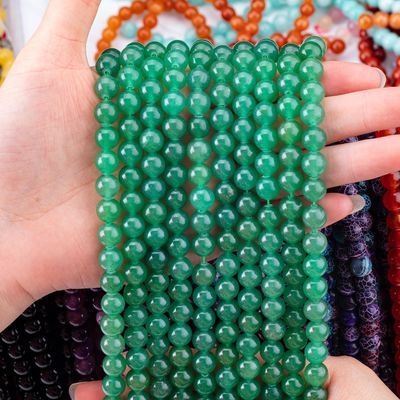 8 mm perline di pietra gioiosa avventurina verde Perline di pietra cristallina curativa per la fabbricazione di gioielli