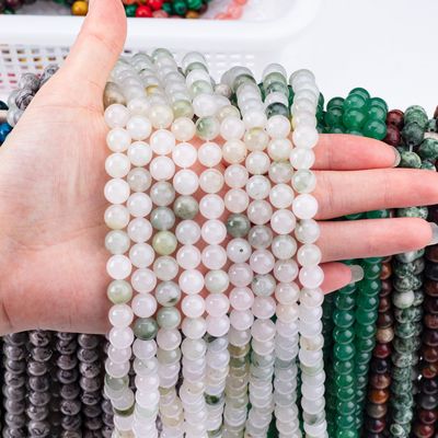 TianShan Emerald Green Round Bead Natural Crystal Gemstone Diverse dimensioni di perline Stringhe di perline sciolte per la realizzazione di gioielli fai da te