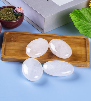 Pietra di Palma Quarzo Chiara Naturale Pietra di Quarzo Chiara Unisex Ovale Per Reiki Energia Chakra Meditazione Ansietà Liberazione
