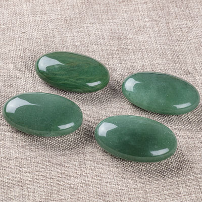Aventurine verde lucidato naturale Pietra di palma Aventurine verde tascabile Gemma di preoccupazione Per ridurre lo stress Decorazione domestica