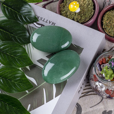 Aventurine verde lucidato naturale Pietra di palma Aventurine verde tascabile Gemma di preoccupazione Per ridurre lo stress Decorazione domestica