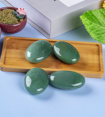 Aventurine verde lucidato naturale Pietra di palma Aventurine verde tascabile Gemma di preoccupazione Per ridurre lo stress Decorazione domestica