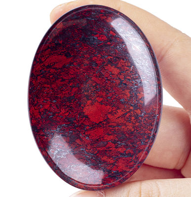 Pietra di palma di giaspo di fiore rosso naturale - cristallo curativo per l'equilibrio energetico e la messa a terra