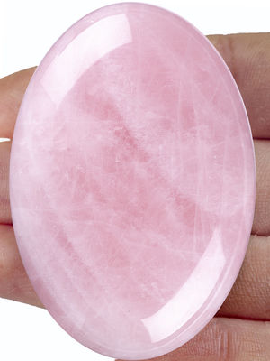 Pietra di palma rosa naturale quarzo guarigione lucidato tasca rosa quarzo pietre di roccia pietra di preoccupazione rilascio di ansia