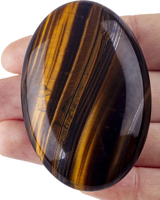 Occhio di tigre naturale Pietra di palma guarigione lucidato Pocket Occhio di tigre pietre di roccia irregolari Pietra di preoccupazione rilascio di ansia