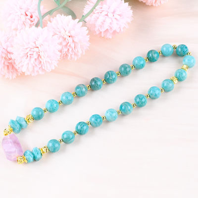 11MM 14MM Tianhe Stone Ametista Cristallo Gemstone Perle Braccialetti 2 strato