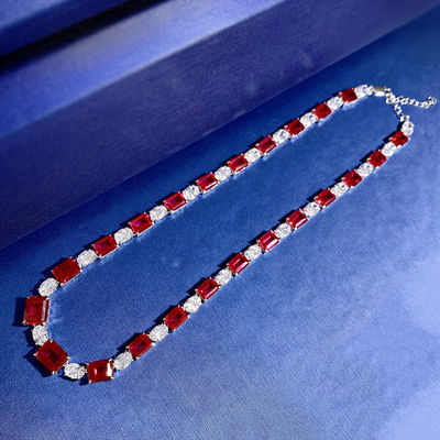 Lussureggiante rosa / verde collana di gemme da sposa per matrimonio e regalo