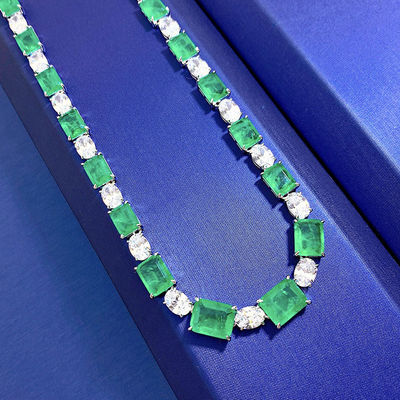 Lussureggiante rosa / verde collana di gemme da sposa per matrimonio e regalo