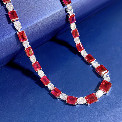 Lussureggiante rosa / verde collana di gemme da sposa per matrimonio e regalo