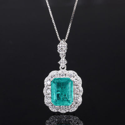 Circone Quadrato Gemstone Collare Pendente Anello Set Per Regalo Di Complimenti