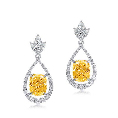 Eleganti orecchini di 925 Sterling Silver Rosa Gemstone Ovale Halo