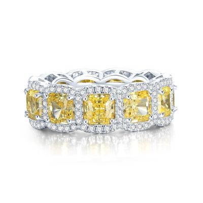 Deluxe giallo gemstone matrimonio e anelli di fidanzamento per la festa