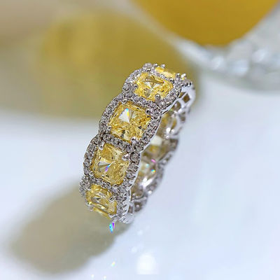 Deluxe giallo gemstone matrimonio e anelli di fidanzamento per la festa