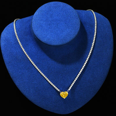 Elegante Collare di Cuore in Forma di Cuore Aqua Blu 925 Sterling Silver Heart Gemstone