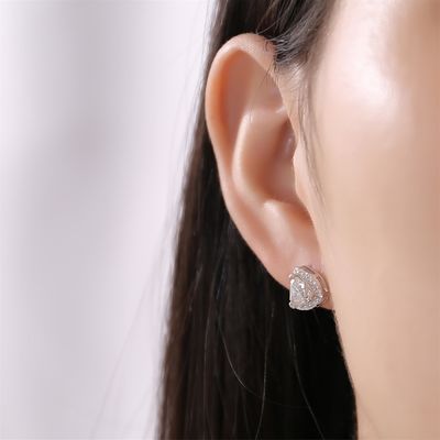 Moissanite 925 Sterling Silver Stud orecchini supporto OEM ODM