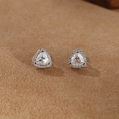 Moissanite 925 Sterling Silver Stud orecchini supporto OEM ODM