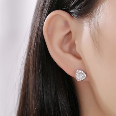 Moissanite 925 Sterling Silver Stud orecchini supporto OEM ODM