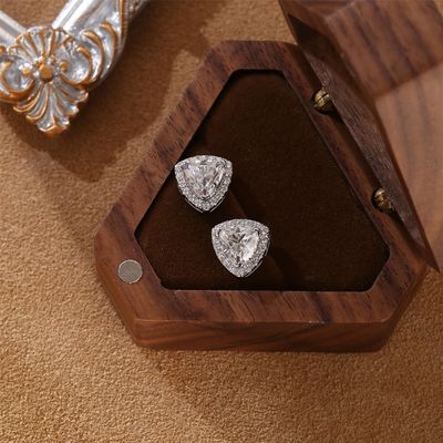 Moissanite 925 Sterling Silver Stud orecchini supporto OEM ODM