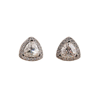 Moissanite 925 Sterling Silver Stud orecchini supporto OEM ODM