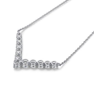 18k oro Moissanite diamante collare sorriso pendente per regali