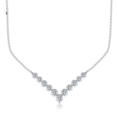 18k oro Moissanite diamante collare sorriso pendente per regali