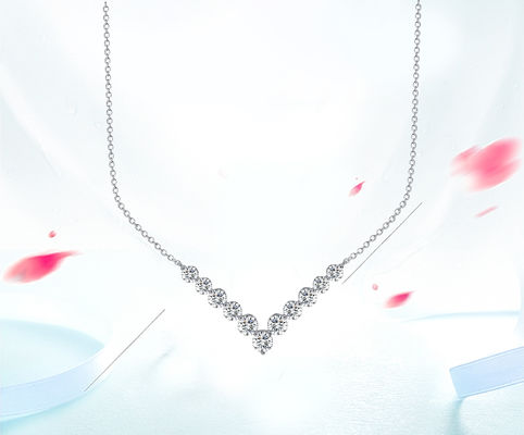 18k oro Moissanite diamante collare sorriso pendente per regali