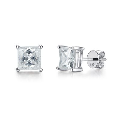 Orecchini in oro di 18 carati di moissanite per compleanno