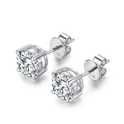 Orecchini in oro Moissanite di 18 carati di diamanti in oro bianco supporto personalizzato