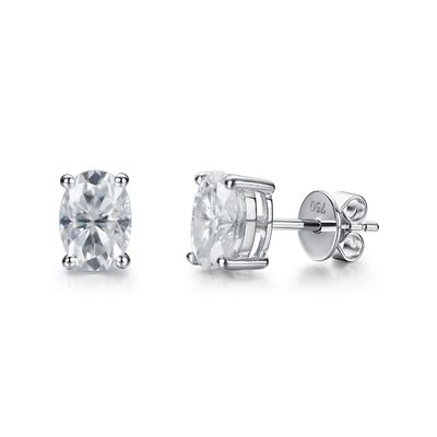 18 carati d'oro Moissanite diamanti orecchini ovali per regalo