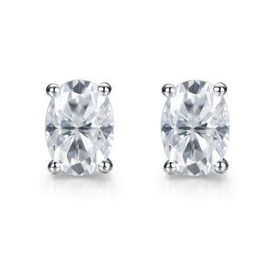 18 carati d'oro Moissanite diamanti orecchini ovali per regalo