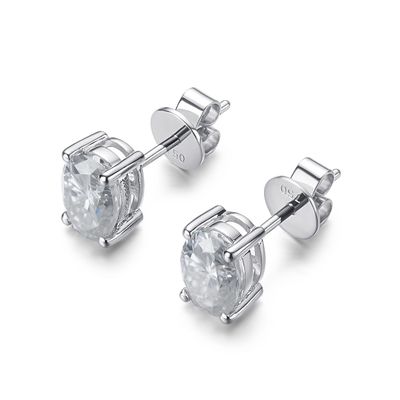 18 carati d'oro Moissanite diamanti orecchini ovali per regalo