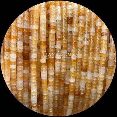 Perle di pietra gemma Rondelle perle a tamburo sciolto perle a forma di HeShi fili per la fabbricazione di gioielli