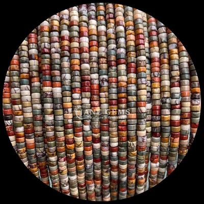 Gems Bead Labradorite/Red Turquoise/Lapis Lazuli/Unakite Drum Shape Loose Bead Strands per l'energia curativa