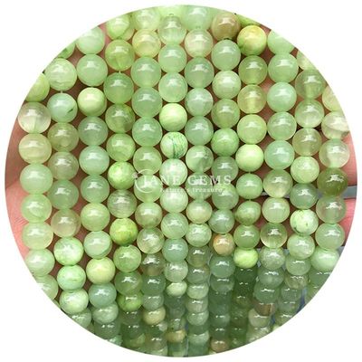 Ingrosso di cristallo naturale gemma rotondo calcedonia perline giada rotondo perline sciolte accessori per fai da te bracciale collana
