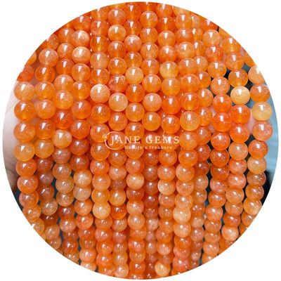 Ingrosso di cristallo naturale gemma rotondo calcedonia perline giada rotondo perline sciolte accessori per fai da te bracciale collana