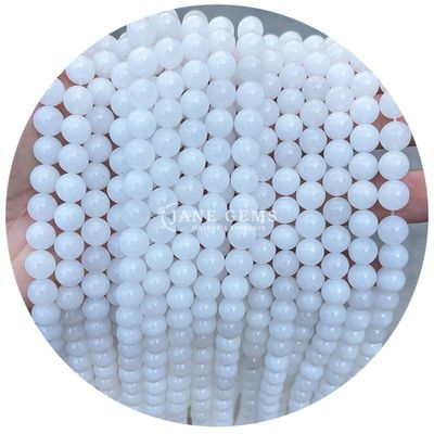 Al dettaglio perline rotonde in pietra naturale perline rotonde in pietra gemma all'aria libera accessori perline all'aria libera in acquamarino da 8 mm per gioielli fai da te