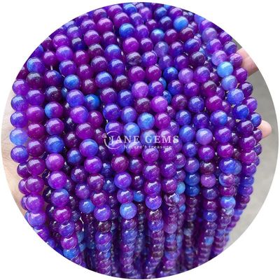 Al dettaglio perline rotonde in pietra naturale perline rotonde in pietra gemma all'aria libera accessori perline all'aria libera in acquamarino da 8 mm per gioielli fai da te