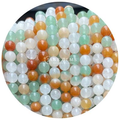 Al dettaglio perline rotonde in pietra naturale perline rotonde in pietra gemma all'aria libera accessori perline all'aria libera in acquamarino da 8 mm per gioielli fai da te