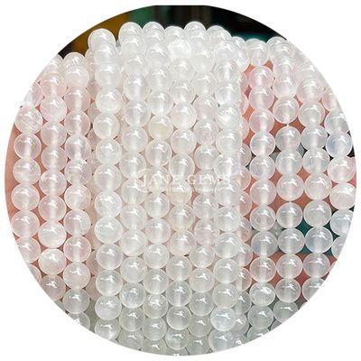 Al dettaglio perline rotonde in pietra naturale perline rotonde in pietra gemma all'aria libera accessori perline all'aria libera in acquamarino da 8 mm per gioielli fai da te