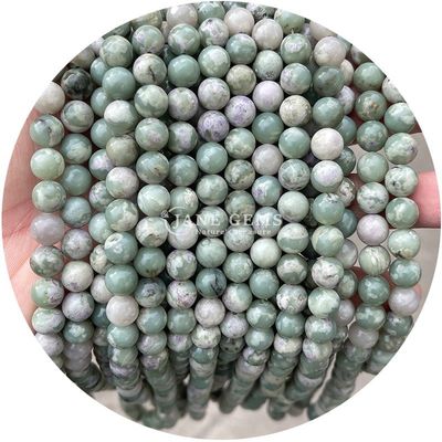 Al dettaglio perline rotonde in pietra naturale perline rotonde in pietra gemma all'aria libera accessori perline all'aria libera in acquamarino da 8 mm per gioielli fai da te