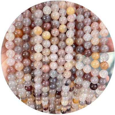 Al dettaglio perline rotonde in pietra naturale perline rotonde in pietra gemma all'aria libera accessori perline all'aria libera in acquamarino da 8 mm per gioielli fai da te