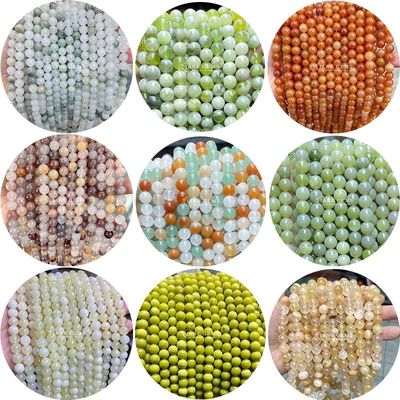 Al dettaglio perline rotonde in pietra naturale perline rotonde in pietra gemma all'aria libera accessori perline all'aria libera in acquamarino da 8 mm per gioielli fai da te