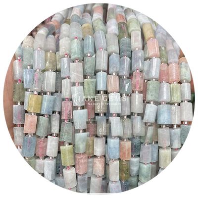 Ingrosso per gioielli a forma di cilindro di pietra preziosa di cristallo naturale Agate cilindro a forma di cilindro accessori per gioielli fai da te