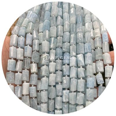 Ingrosso per gioielli a forma di cilindro di pietra preziosa di cristallo naturale Agate cilindro a forma di cilindro accessori per gioielli fai da te