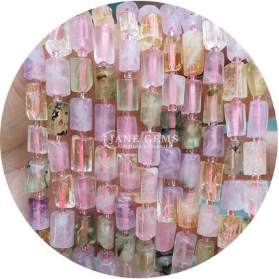 Ingrosso per gioielli a forma di cilindro di pietra preziosa di cristallo naturale Agate cilindro a forma di cilindro accessori per gioielli fai da te