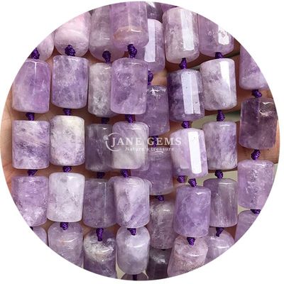 Ingrosso per gioielli a forma di cilindro di pietra preziosa di cristallo naturale Agate cilindro a forma di cilindro accessori per gioielli fai da te