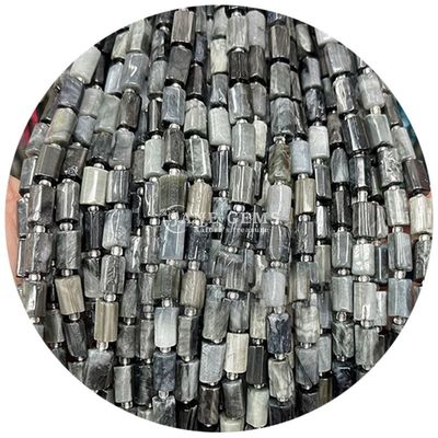 Ingrosso per gioielli a forma di cilindro di pietra preziosa di cristallo naturale Agate cilindro a forma di cilindro accessori per gioielli fai da te