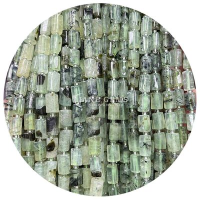 Ingrosso per gioielli a forma di cilindro di pietra preziosa di cristallo naturale Agate cilindro a forma di cilindro accessori per gioielli fai da te
