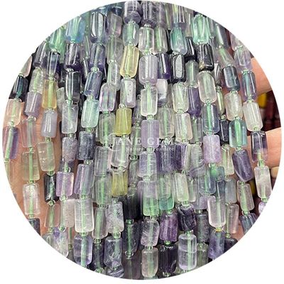 Ingrosso per gioielli a forma di cilindro di pietra preziosa di cristallo naturale Agate cilindro a forma di cilindro accessori per gioielli fai da te