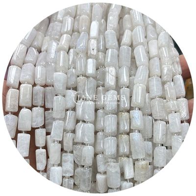 Ingrosso per gioielli a forma di cilindro di pietra preziosa di cristallo naturale Agate cilindro a forma di cilindro accessori per gioielli fai da te